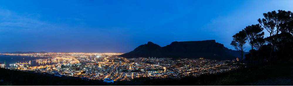 MF054 Wall décor art photographic on canvas landscape Cape town night lights